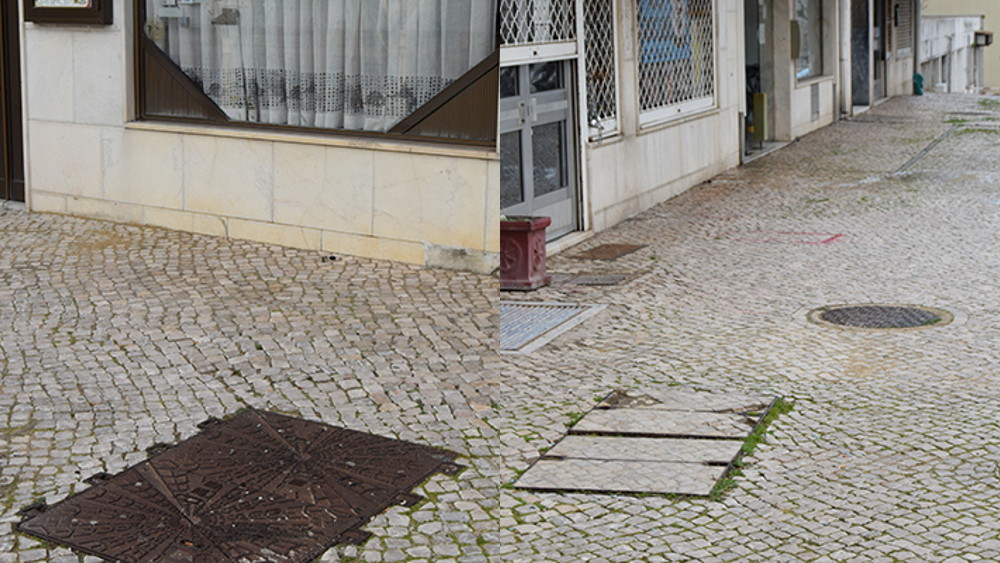 Regularização da calçada na rua Ariano Correia de Oliveira