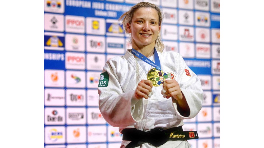  Saudação à judoca Telma Monteiro pela conquista da medalha de ouro nos Europeus Lisboa 2021