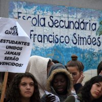Manifestação na EBS Francisco Simões