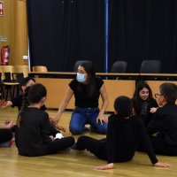Exercícios finais das oficinas de teatro para as crianças